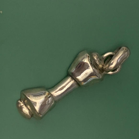 .925 Rawhide Dog Bone Sterling Silver Jewelry Charm #dog #hearts #fine arf